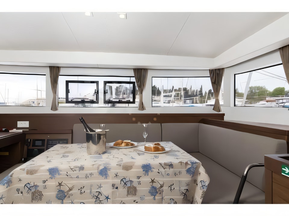 Interior of Lagoon 40 catamaran with 6 cabins Croatia yacht charter