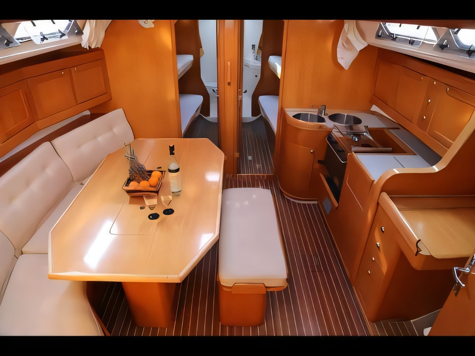 Interior of Elan 431 sail boat with 4 cabins Croatia yacht charter
