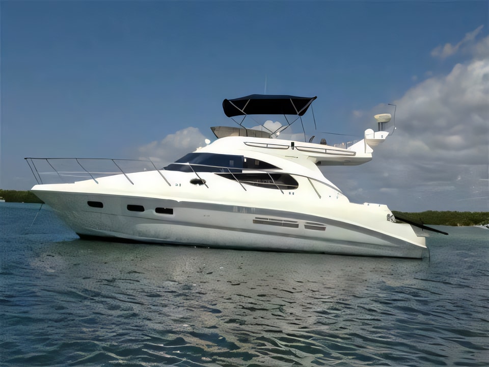 Sealine F42-5 Fly motor boat for charter from Seget Donji / Marina Baotic Split sailing area Croatia