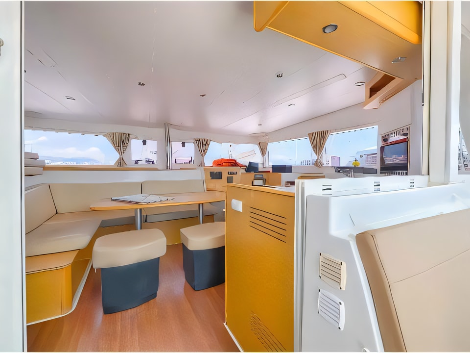 Interior of Lagoon 400 catamaran with 4 cabins Croatia yacht charter