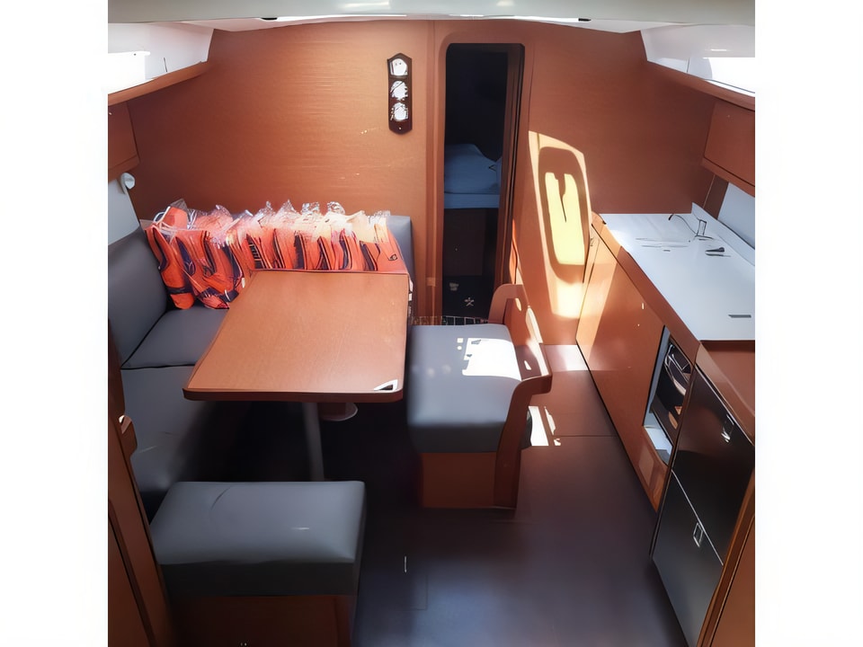 Interior of Dufour 460 Grand Large sail boat with 4 cabins Croatia yacht charter