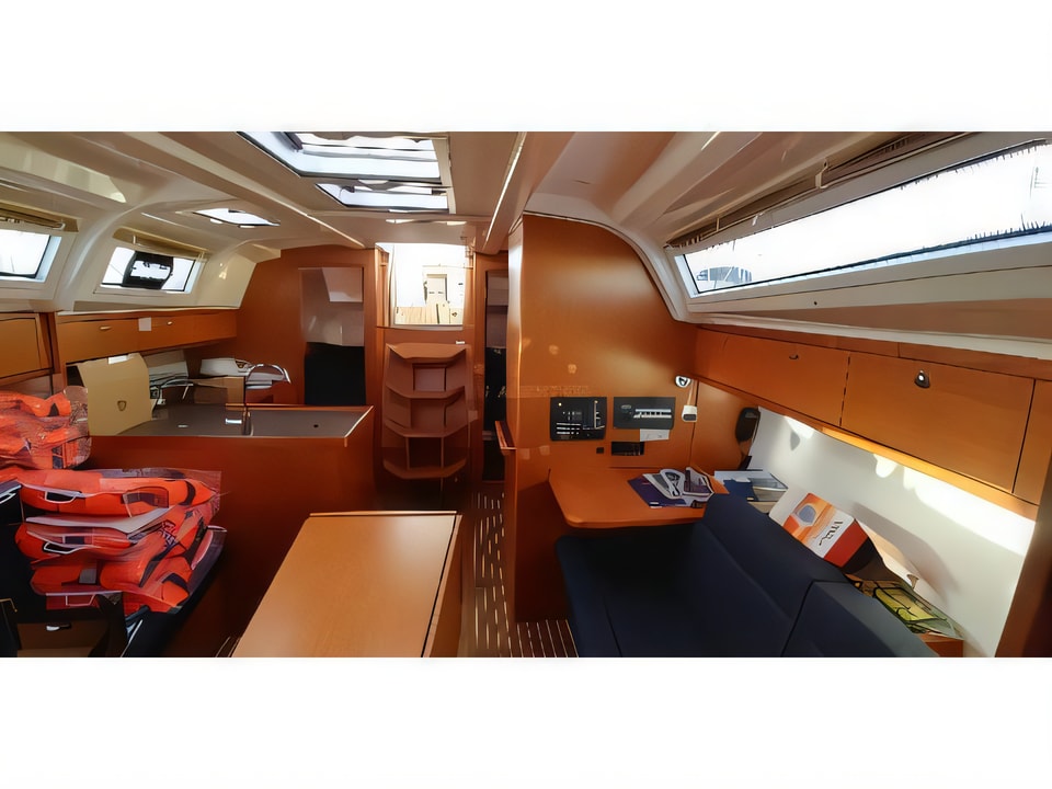 Interior of Bavaria Cruiser 37 sail boat with 3 cabins Croatia yacht charter