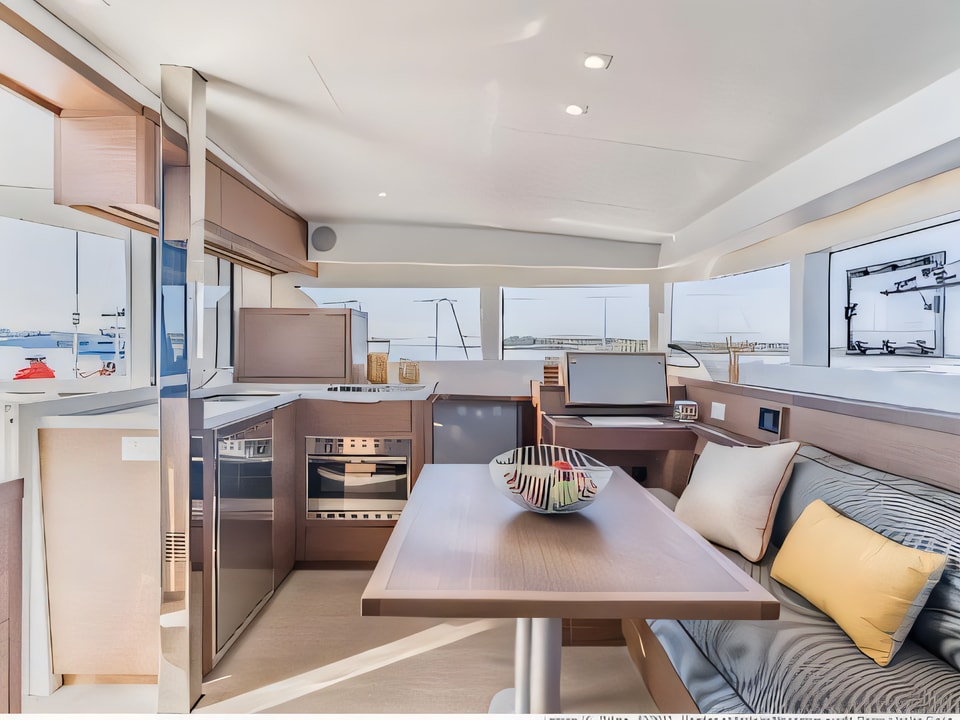 Interior of Lagoon 40 catamaran with 6 cabins Croatia yacht charter
