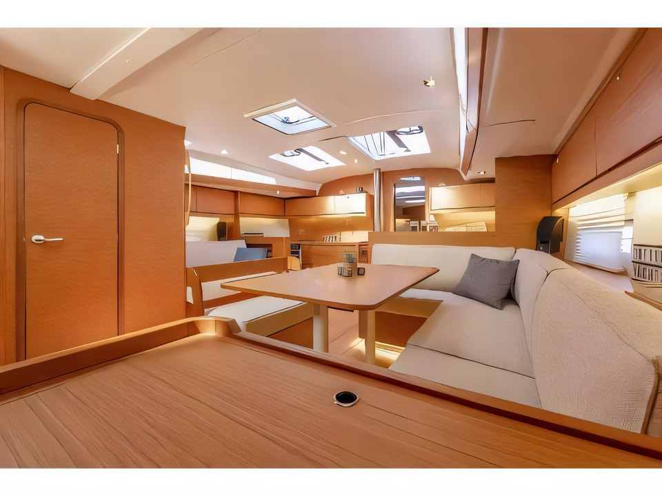 Interior of Dufour 430 sail boat with 4 cabins Croatia yacht charter