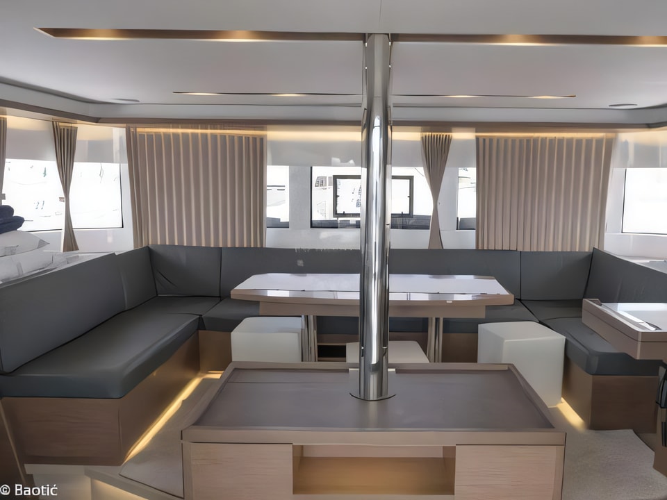 Interior of Lagoon 50 Fly catamaran with 6 cabins Croatia yacht charter