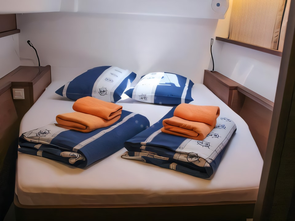 Interior of Lagoon 450 catamaran with 4 cabins Croatia yacht charter