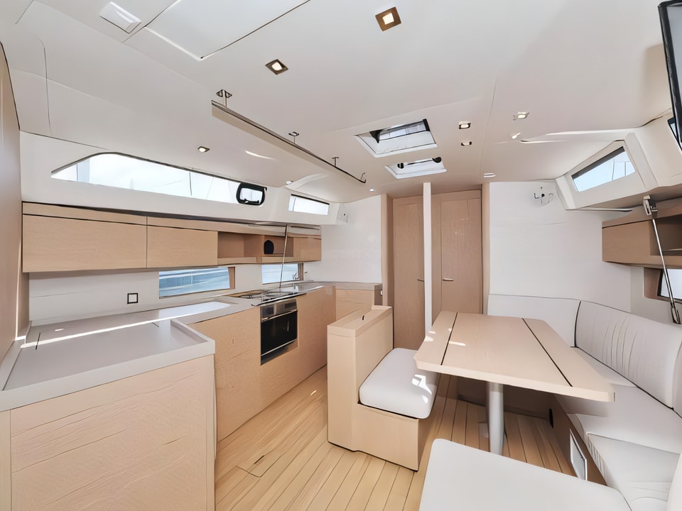 Interior of Oceanis 46.1 sail boat with 5 cabins Croatia yacht charter