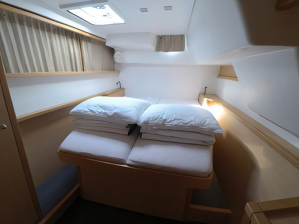 Interior of Lagoon 450 F catamaran with 6 cabins Croatia yacht charter