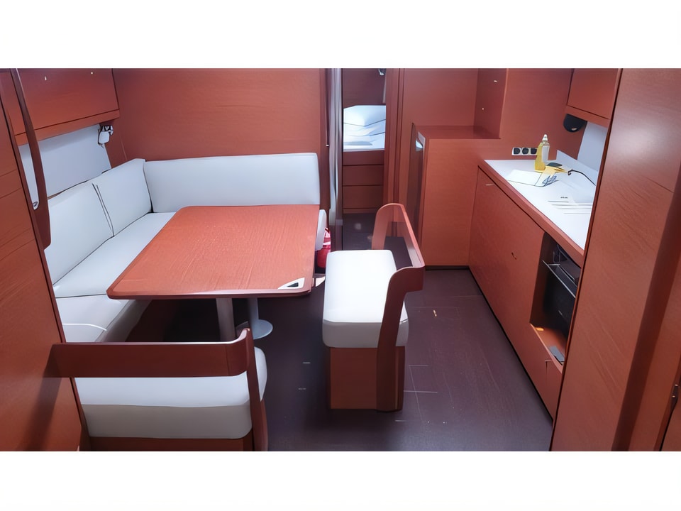 Interior of Dufour 430 Grand Large sail boat with 4 cabins Croatia yacht charter