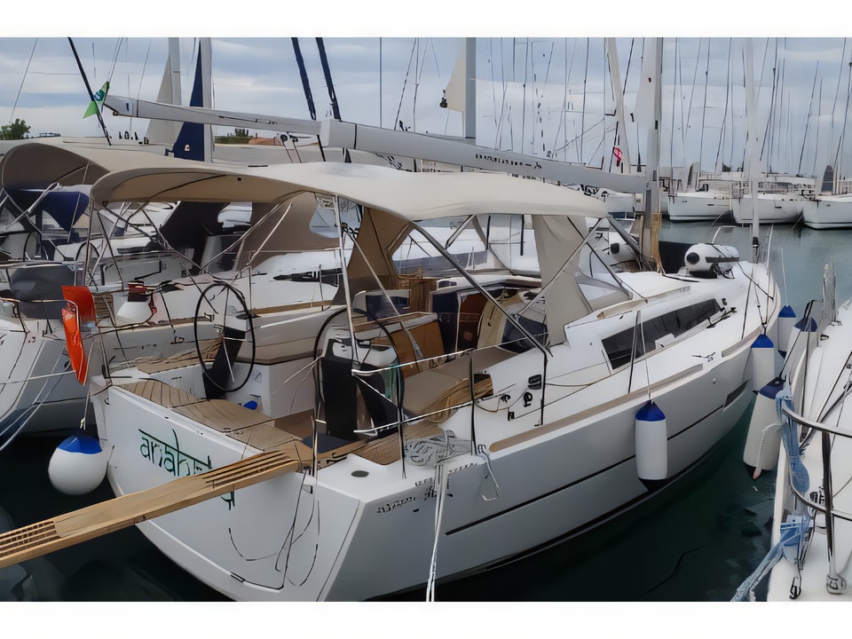 Interior of Dufour 360 GL sail boat with 3 cabins Croatia yacht charter