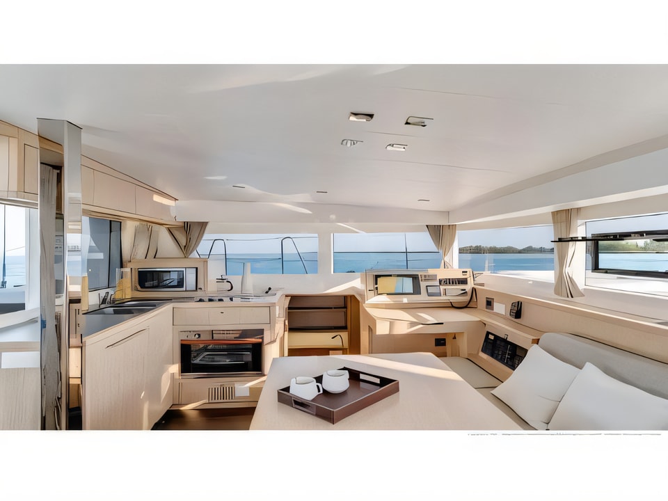 Interior of Lagoon 39 catamaran with 6 cabins Croatia yacht charter