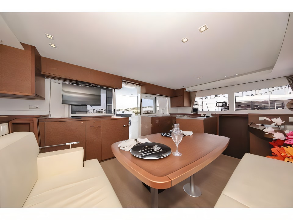 Interior of Lagoon 450 S catamaran with 6 cabins Croatia yacht charter