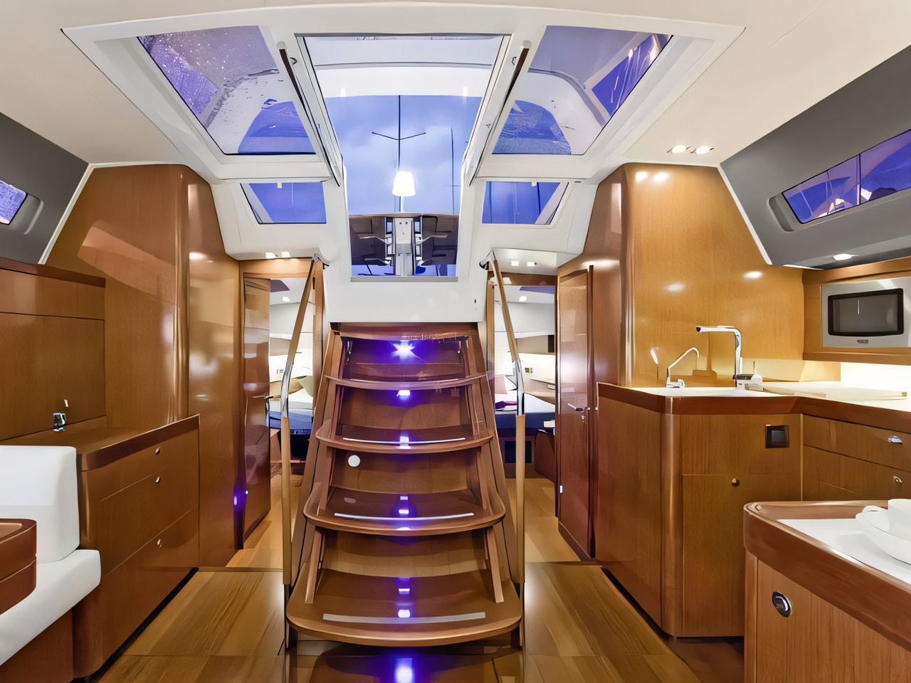 Layout of Oceanis 60 sail boat with 3 cabins Croatia yacht charter