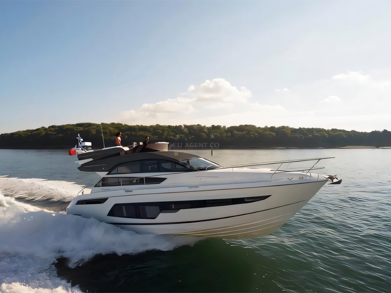 Exterior overview of Fairline Squadron 50 motoryacht for charter from Sibenik Marina Mandalina in the Sibenik sailing area Croatia