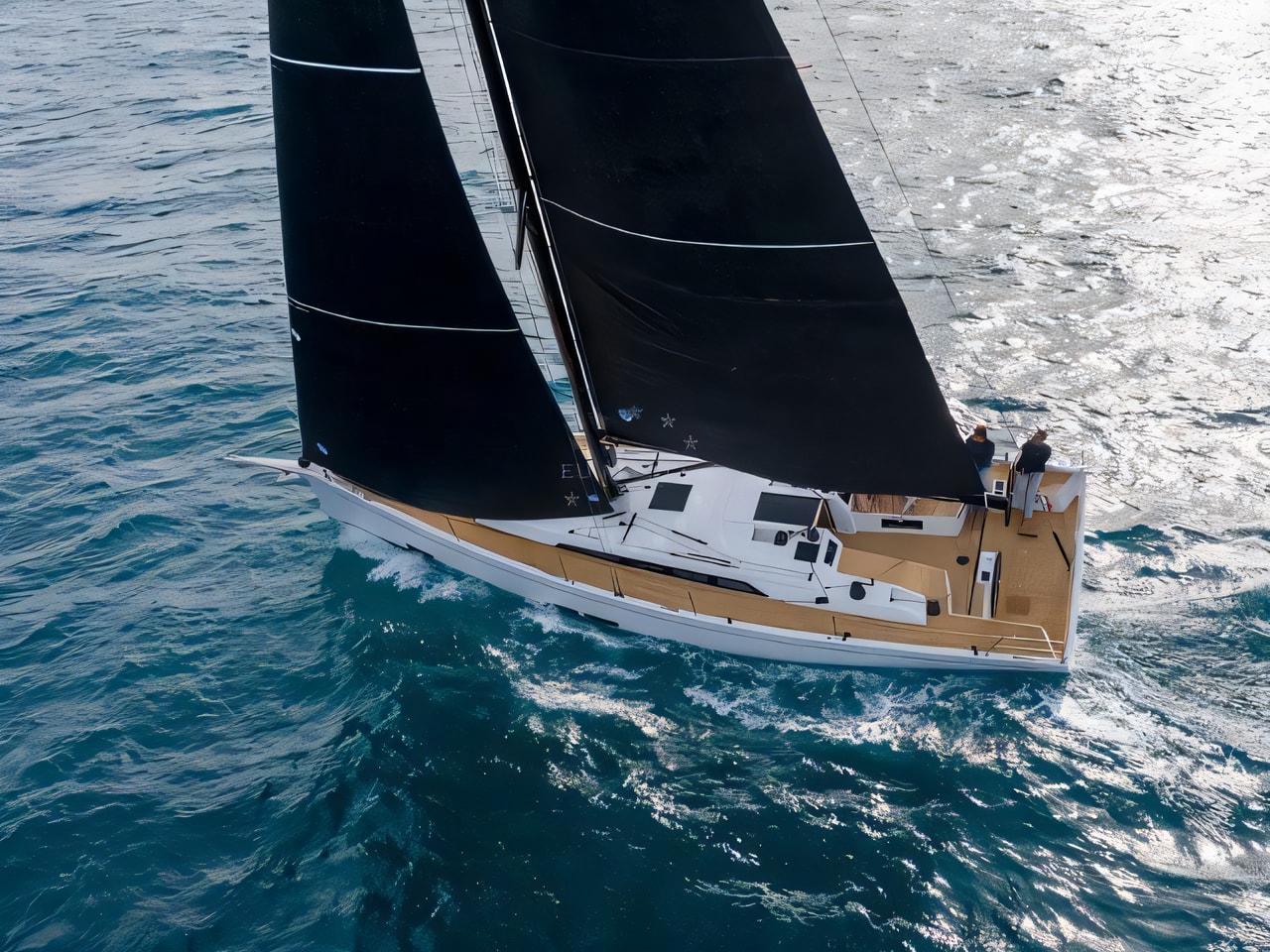 Exterior overview of Grand Soleil 44 Performance sail boat for charter from Sibenik Marina Mandalina in the Sibenik sailing area Croatia