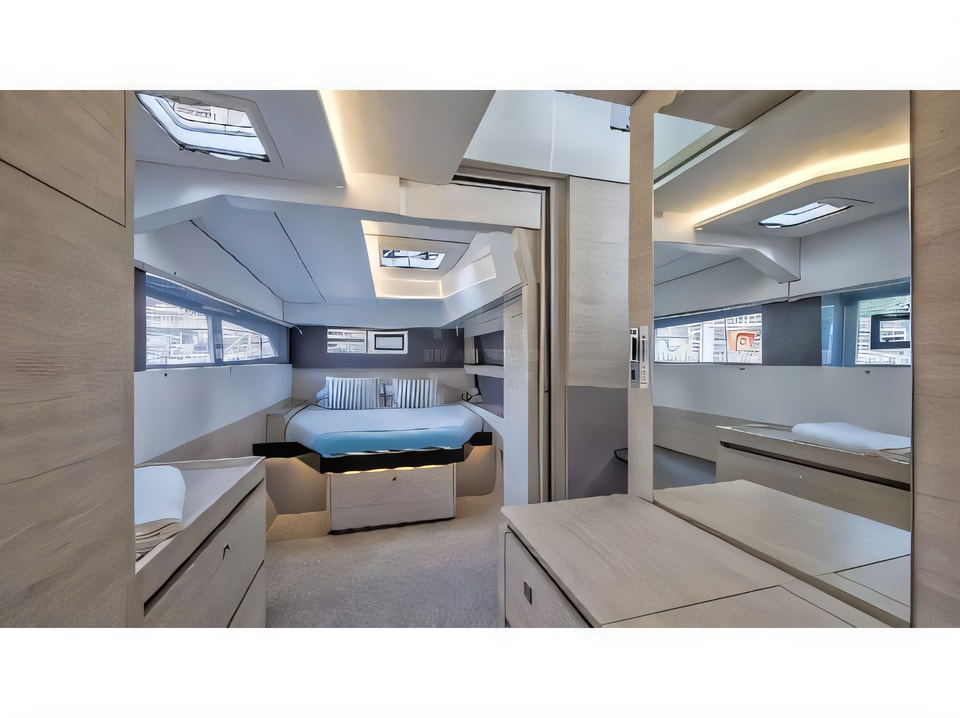 Interior of Leopard 50 catamaran with 5 cabins Croatia yacht charter