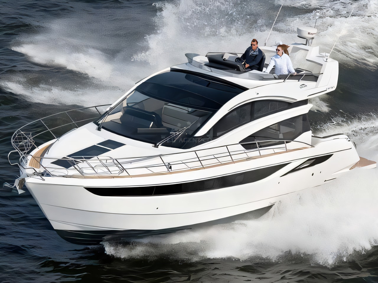 Galeon 430 Skydeck motor yacht for charter from Sibenik / Marina Mandalina Sibenik sailing area Croatia