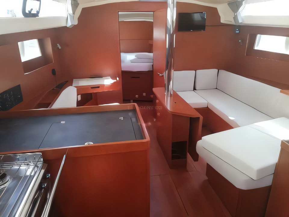 Interior of Oceanis 41.1 sail boat with 3 cabins Croatia yacht charter