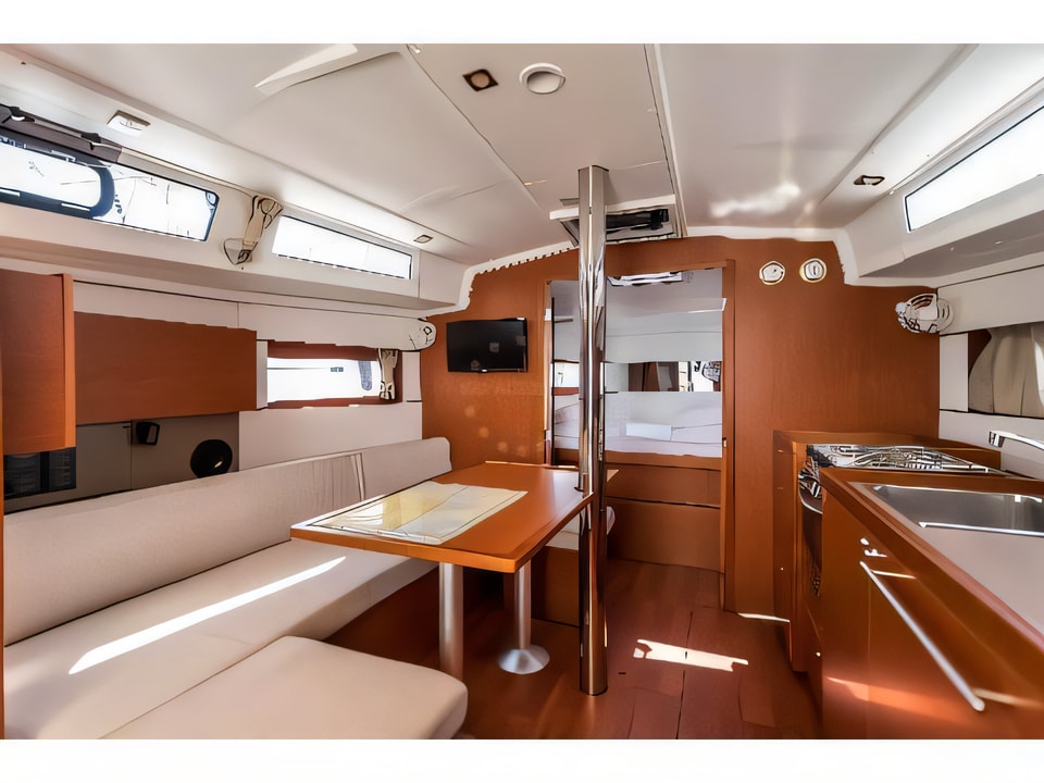 Interior of Oceanis 38.1 sail boat with 3 cabins Croatia yacht charter