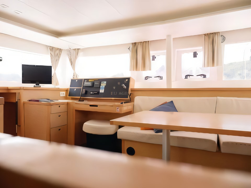 Interior of Lagoon 450 catamaran with 5 cabins Croatia yacht charter