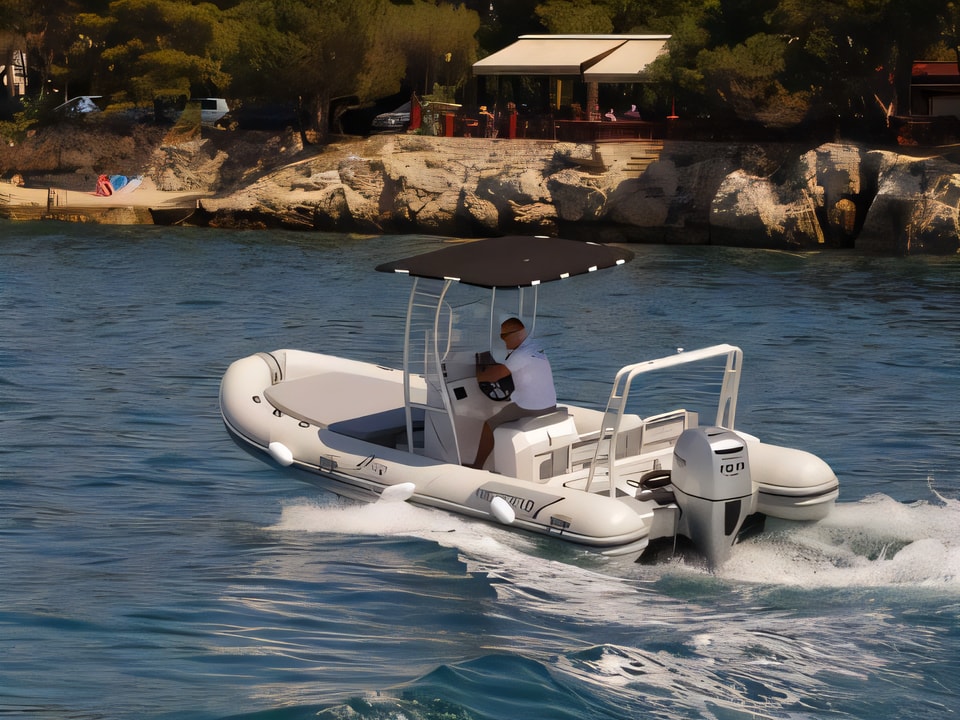 Interior of Highfield Patrol 660 motor boat with 0 cabins Croatia yacht charter