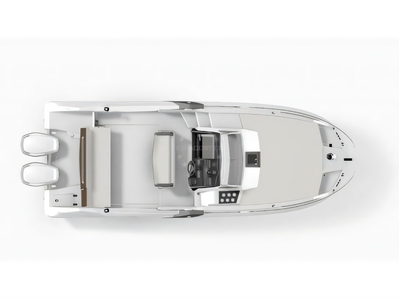Interior of Beneteau Flyer 7.7 SUNdeck motor boat with 1 cabins Croatia yacht charter