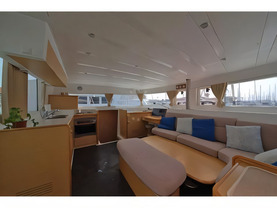 Interior of Lagoon 420 catamaran with 5 cabins Croatia yacht charter