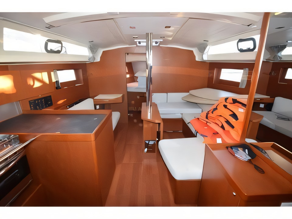 Interior of Oceanis 41.1 sail boat with 3 cabins Croatia yacht charter