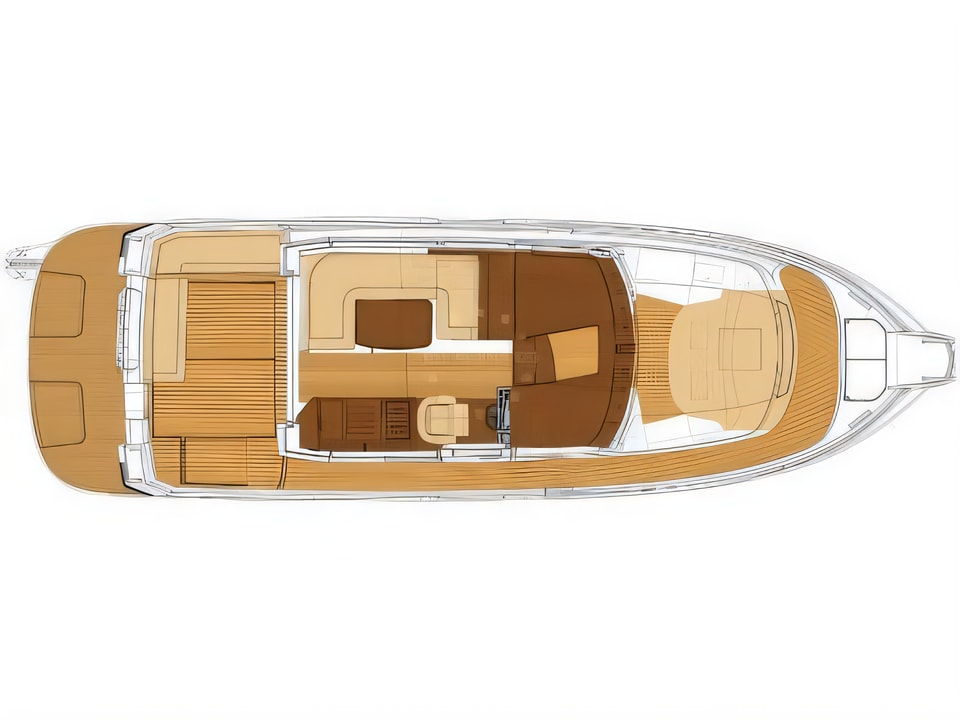 Nimbus 365 Coupe yacht layout 2 cabins Croatia charter