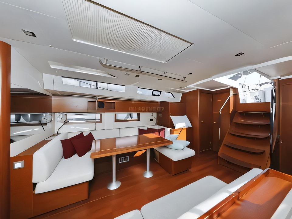 Interior of Oceanis 51.1 sail boat with 5 cabins Croatia yacht charter