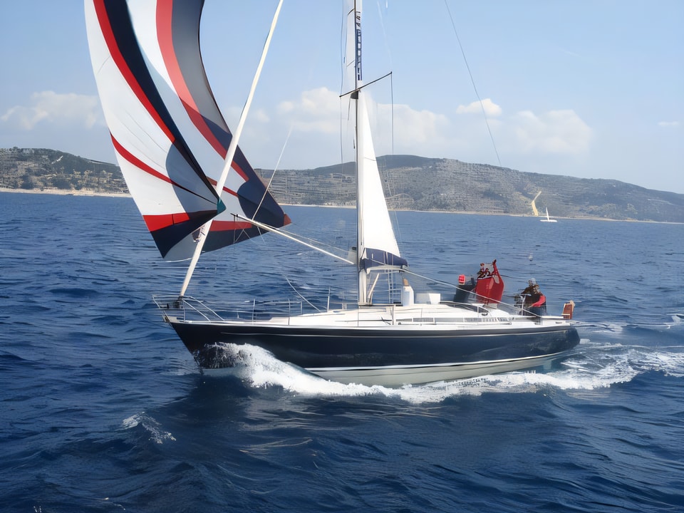 Exterior overview of Grand Soleil 43 sail boat for charter from Sibenik Marina Mandalina in the Sibenik sailing area Croatia