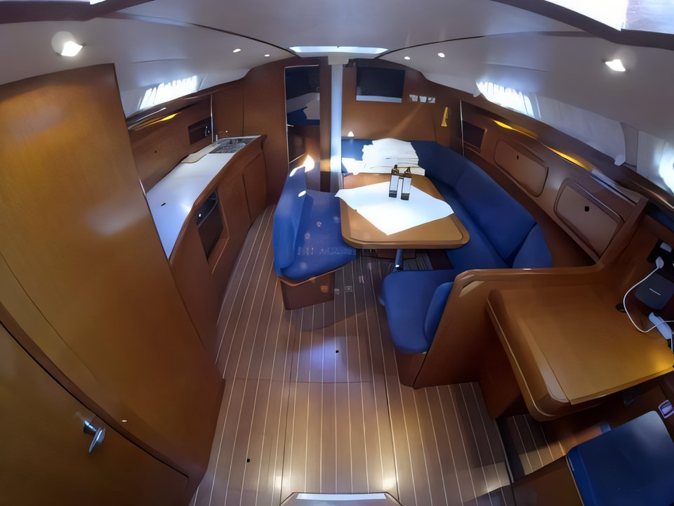 Interior of Grand Soleil 43 sail boat with 3 cabins Croatia yacht charter