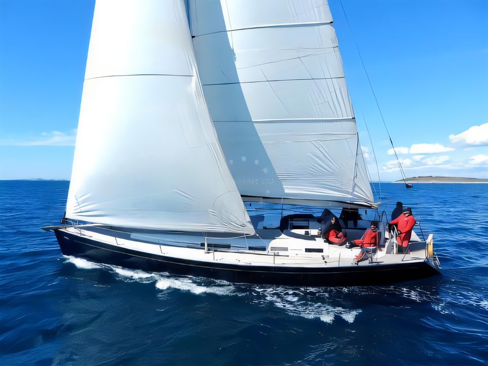 Exterior overview of Grand Soleil 50 sail boat for charter from Sibenik Marina Mandalina in the Sibenik sailing area Croatia