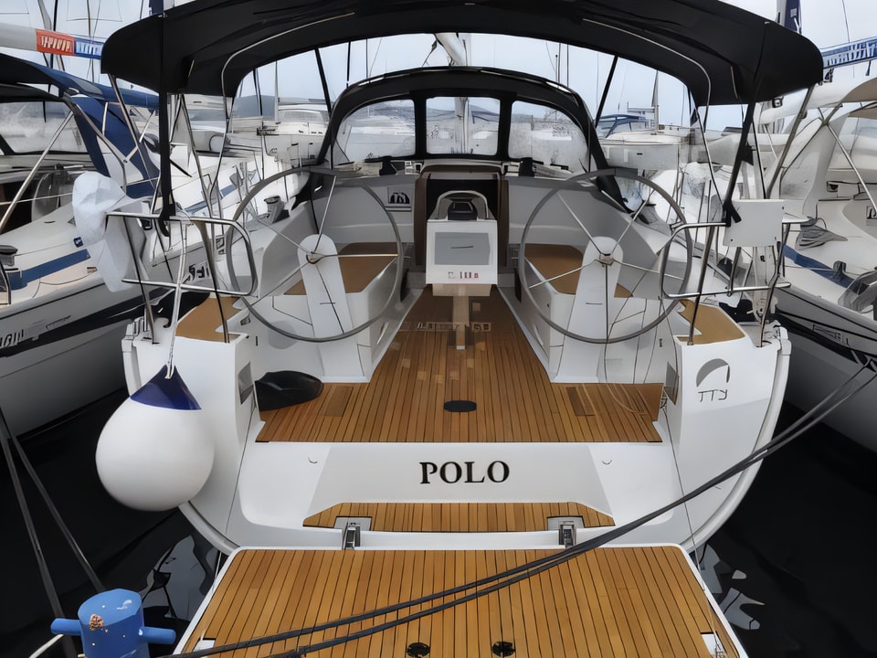 Exterior overview of Bavaria Cruiser 37 sail boat for charter from Biograd Marina Kornati in the Kornati sailing area Croatia