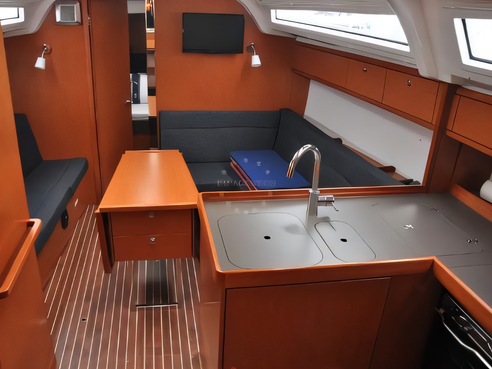 Interior of Bavaria Cruiser 37 sail boat with 3 cabins Croatia yacht charter