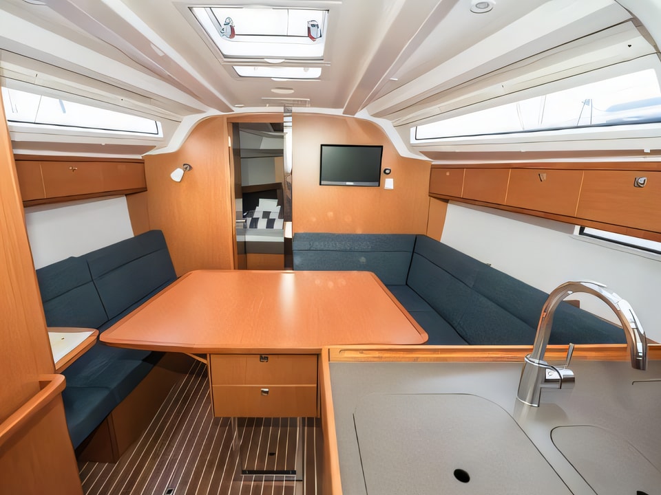 Interior of Bavaria Cruiser 37 sail boat with 3 cabins Croatia yacht charter