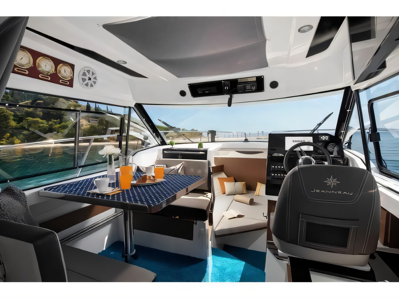 Layout of Merry Fisher 795 motor boat with 1 cabins Croatia yacht charter