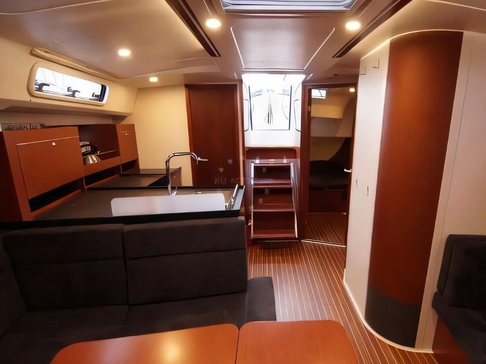 Interior of Hanse 415 sail boat with 3 cabins Croatia yacht charter