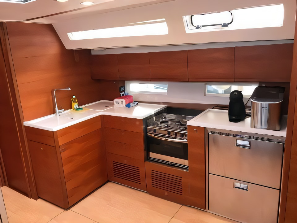 Interior of More 55 sail boat with 6 cabins Croatia yacht charter