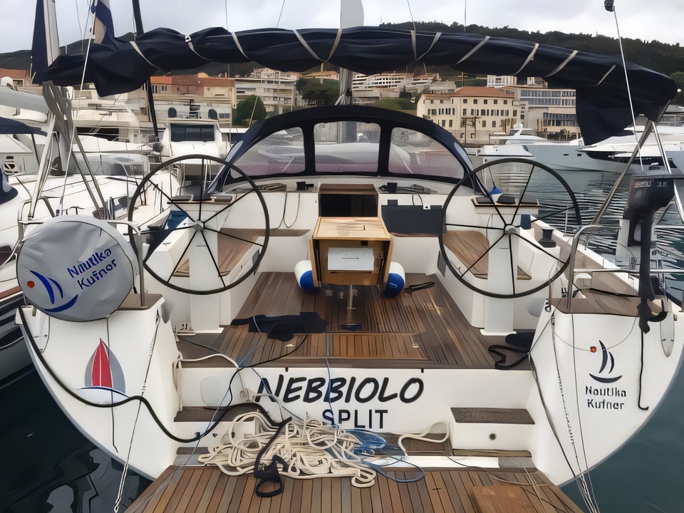 Exterior overview of D&D Kufner 54.2 sail boat for charter from Trogir ACI Marina in the Split sailing area Croatia