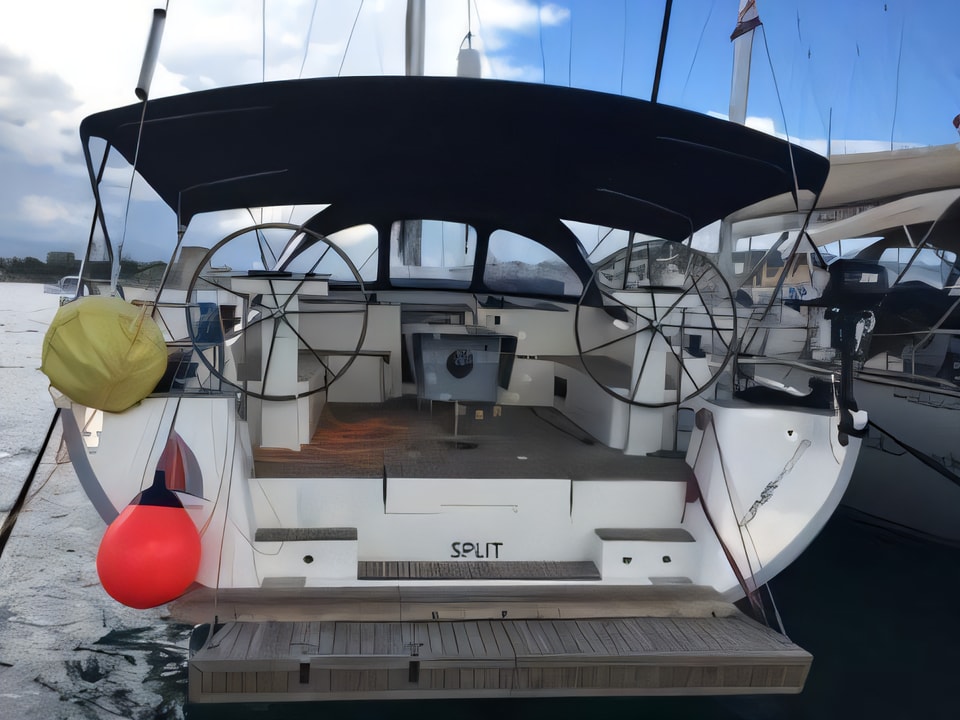 Exterior overview of D&D Kufner 54.2 sail boat for charter from Trogir ACI Marina in the Split sailing area Croatia