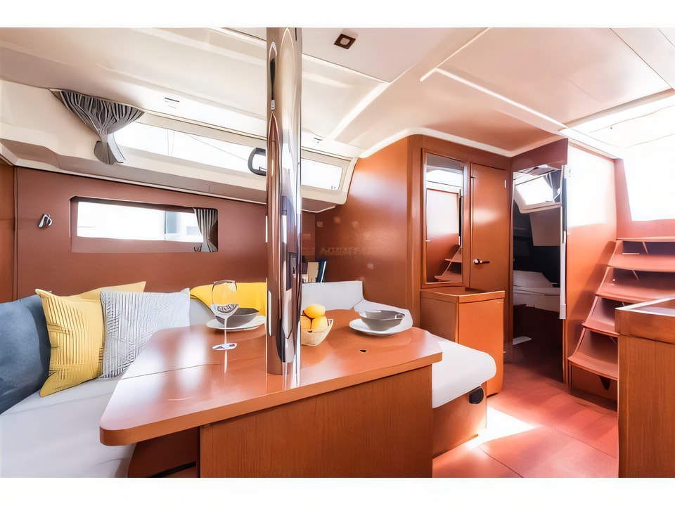 Interior of Oceanis 41.1 sail boat with 3 cabins Croatia yacht charter