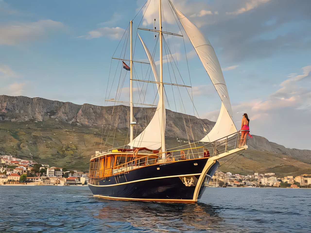 Interior of Gulet Altair gulet or cruiser with 6 cabins Croatia yacht charter
