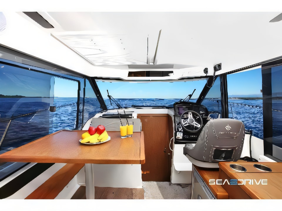 Interior of Merry Fisher 895 motor boat with 2 cabins Croatia yacht charter