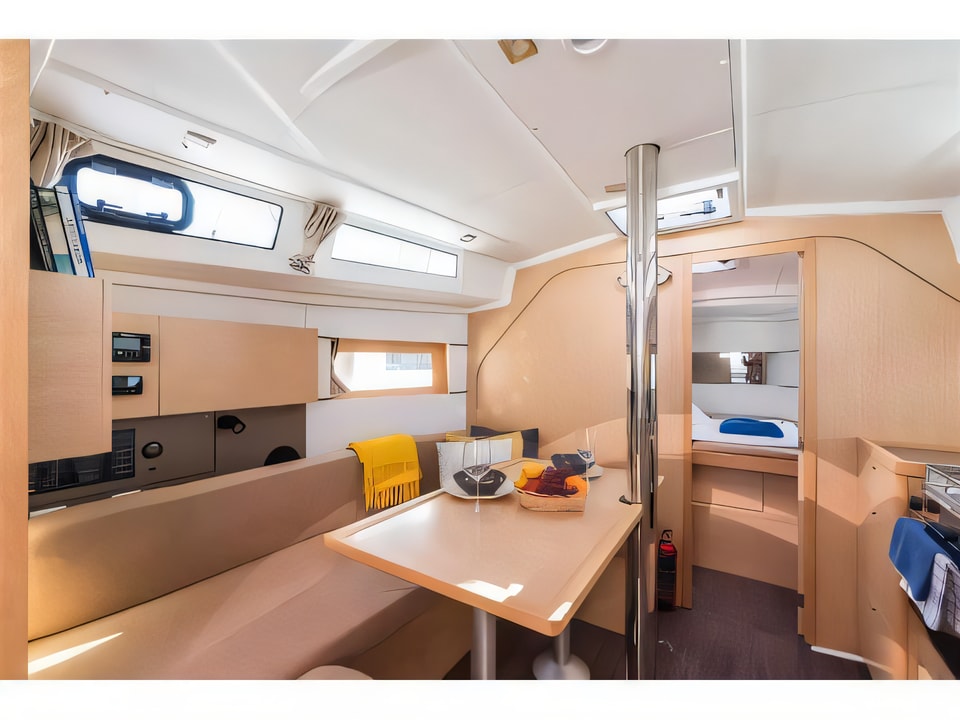 Interior of Oceanis 38.1 sail boat with 3 cabins Croatia yacht charter