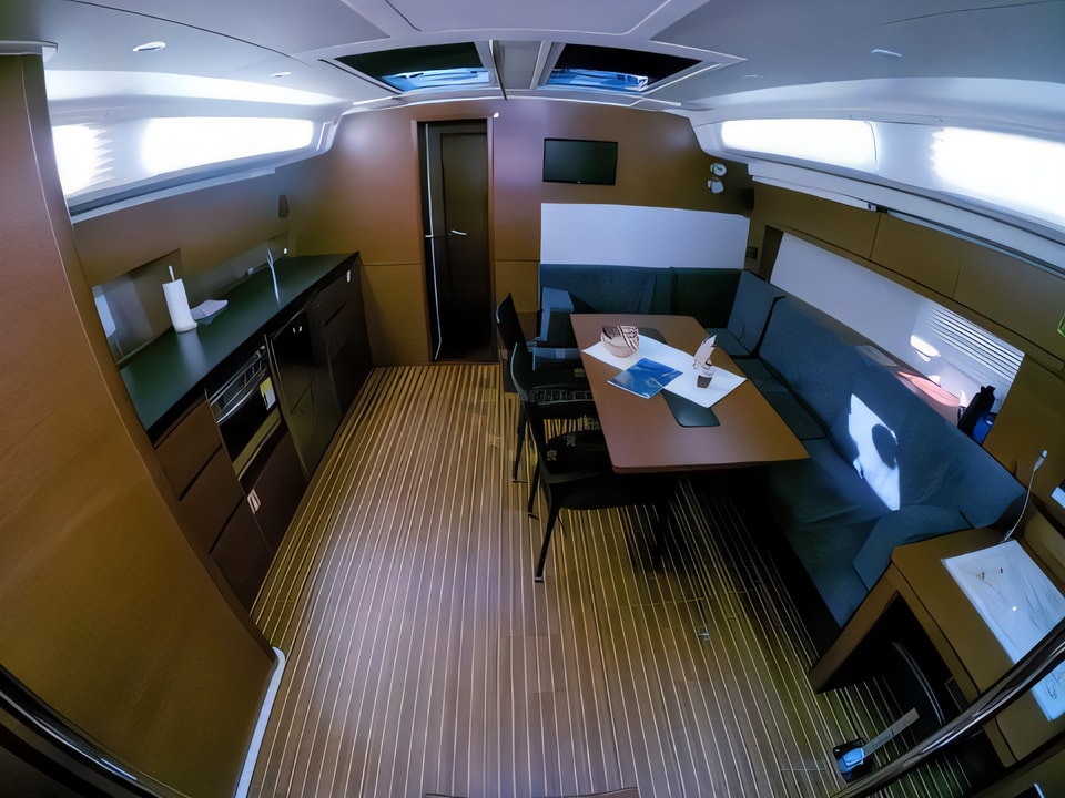 Interior of Hanse 508 sail boat with 6 cabins Croatia yacht charter