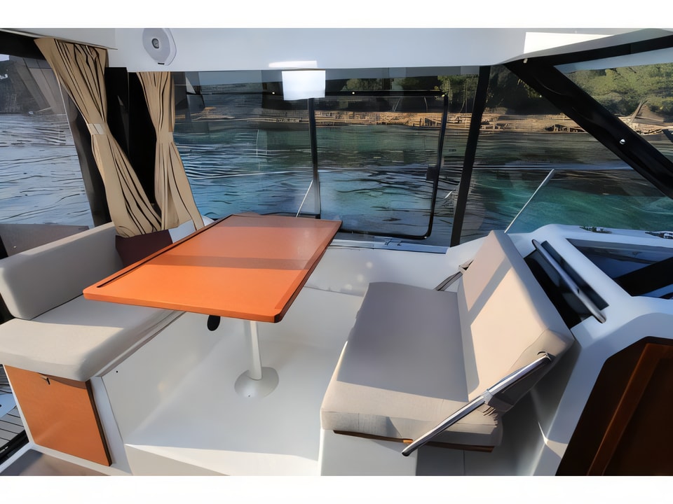 Interior of Jeanneau Merry Fisher 895 motor boat with 2 cabins Croatia yacht charter