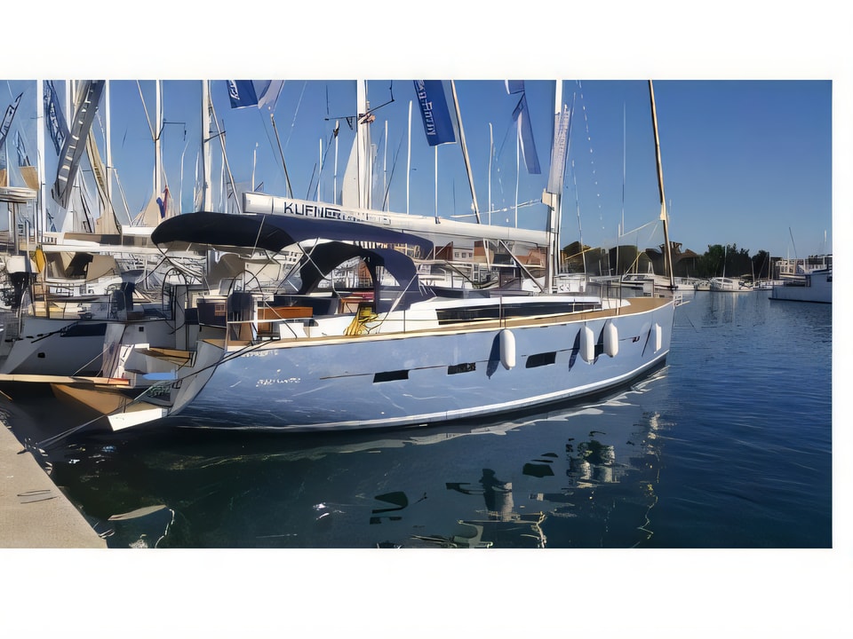 Exterior overview of D&D Kufner 54.2 sail boat for charter from Biograd Kornati in the Zadar sailing area Croatia