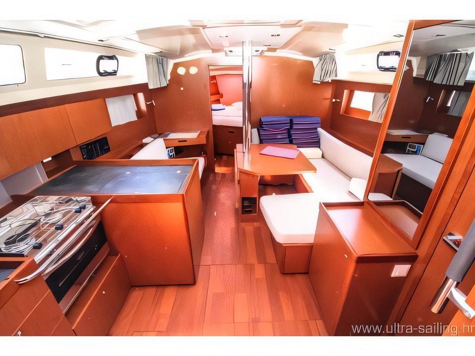 Interior of Oceanis 41.1 sail boat with 3 cabins Croatia yacht charter