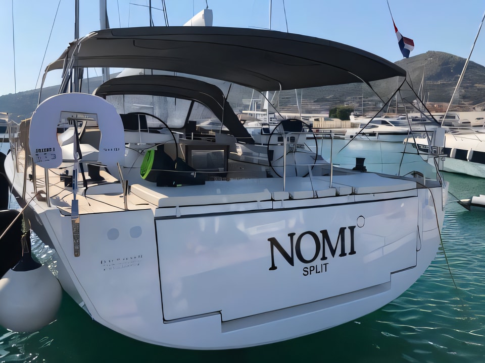 Layout of Dufour 56 Exclusive sail boat with 3 cabins Croatia yacht charter